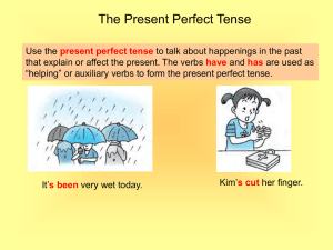 the present perfect tense