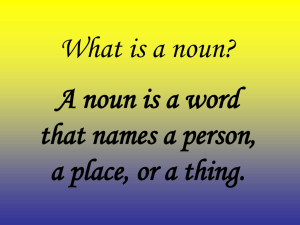 What is a noun?