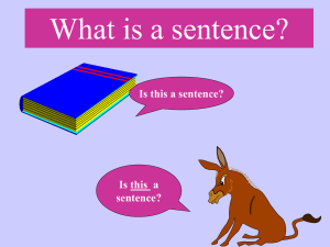 Reviewing Parts of Sentence Ch 11