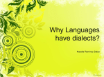 Why languages have dialects