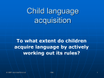 child language acquisition ppt - lbec