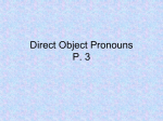 direct object - Spanish Class Info