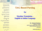 TAG based Parsing in English to IL MT