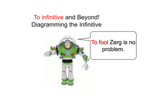 Diagramming the Infinitive as a Predicate