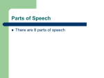 Parts of Speech - LSPWritingFundamentals