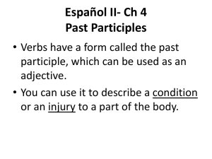 Grammatica 2- Past participle