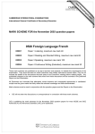 0520 Foreign Language French  www.XtremePapers.com
