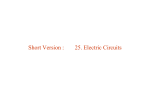 Short Version : 25. Electric Circuits