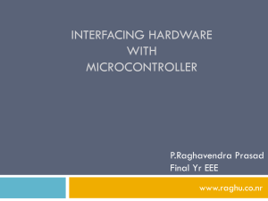 Interfacing hardware with microcontroller