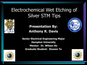 Electrochemical Wet Etching of Silver STM Tips