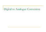 Analogue Digital Conversion