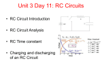 Unit 3 Day 11 – RC Circuits