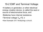 19-2 EMF and Terminal Voltage