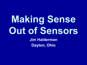 Making Sense Out of Sensors