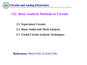 Ch2 Basic Analysis Methods to Circuits
