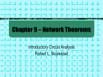 Chapter 9 – Network Theorems