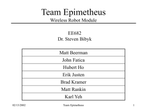 Team Epimetheus Wireless Robot Module