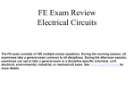 FE Exam Review Electrical Circuits