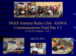 DGES Amateur Radio Club Communications Field Day # 2