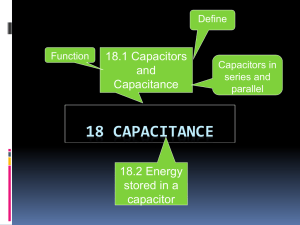 Ch 10 – Capacitance