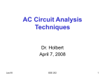 AC Circuit Analysis Techniques
