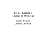 06 Lecture #1 - Clarkson University