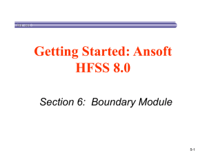 Chapter 5: Setup Boundaries/Sources Module