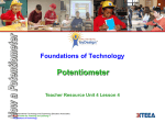 Foundations of Technology Potentiometer Teacher Resource