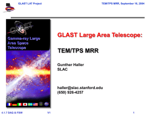 TEM - GLAST at SLAC