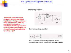 Op-Amp Imperfections in The Linear Range of Operations Gain and