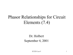 Phasor Relationships for Circuit Elements (7.4)