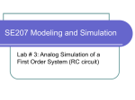 SE207 Modeling and Simulation