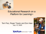 Educational Research on a Platform for LearningTM