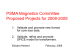 PSMA Magnetics Committee Proposed Projects for 2008