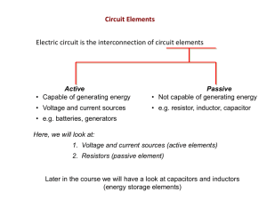 Circuit Elements - sources