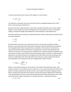 Summary of equations chapters 7.