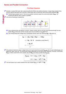 Series and Parallel Connection First Basic Question