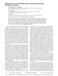 Stabilization of a cold cathode electron beam glow discharge