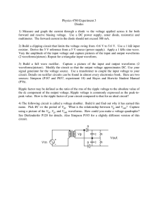 Physics 4700 Experiment 3 Diodes