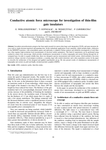 Conductive atomic force microscope for investigation of thin-film gate insulators G. WIELGOSZEWSKI