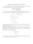 Physics 536 - Assignment #9 - Due April 21