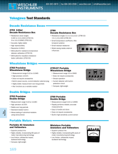 Yokogawa Test Standards Decade Resistance Boxes 2793  6-Dial