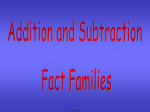 Unit 2-2 Addition & Subtraction Fact Families