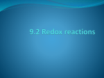 9.2 Redox reactions