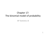 Chapter 17: The binomial model of probability