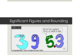 Significant Figures and Rounding