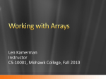 Working with Arrays