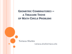 Geometric Combinatorics * a Treasure Trove of Math Circle Problems