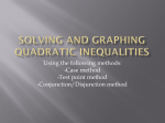 Solving and graphing quadratic inequalities