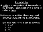 Ratios and Unit Rates Notes